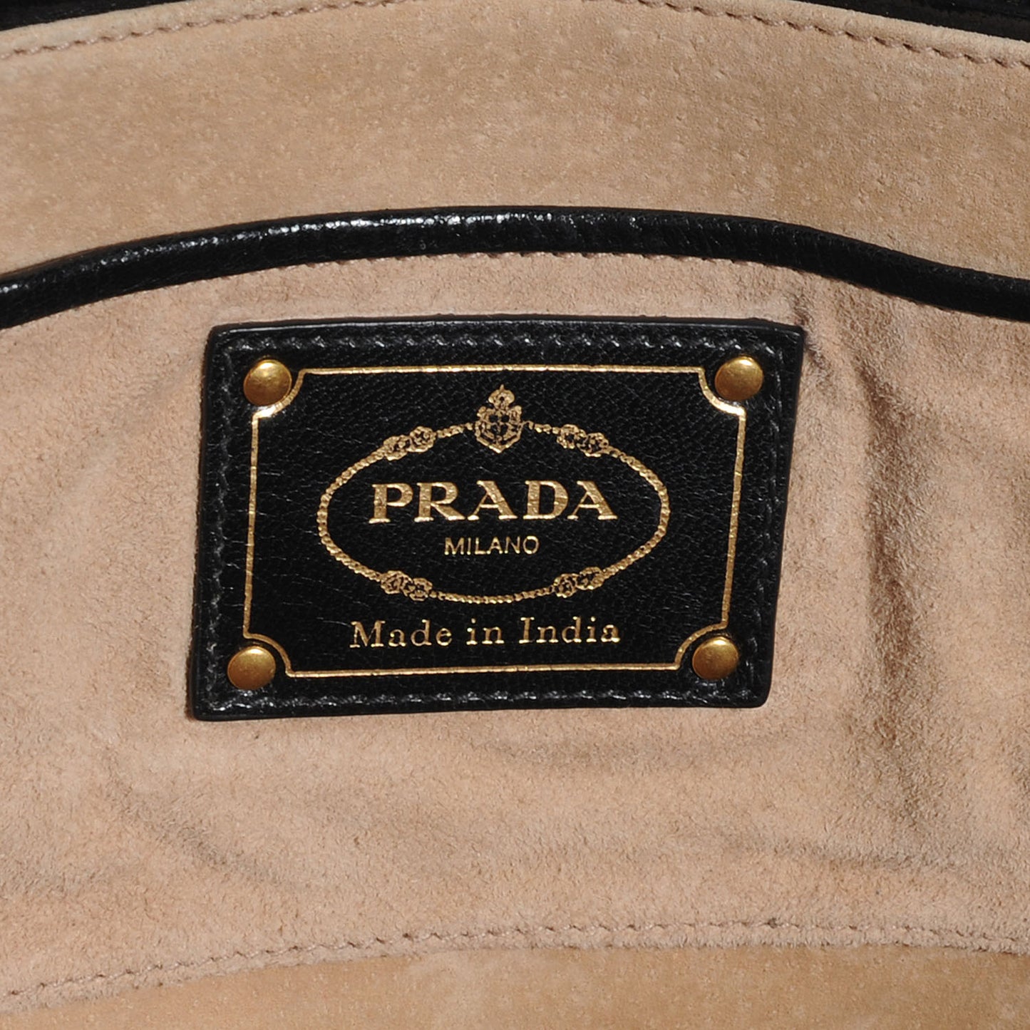 Woven Leather Madras Tote Nero Black