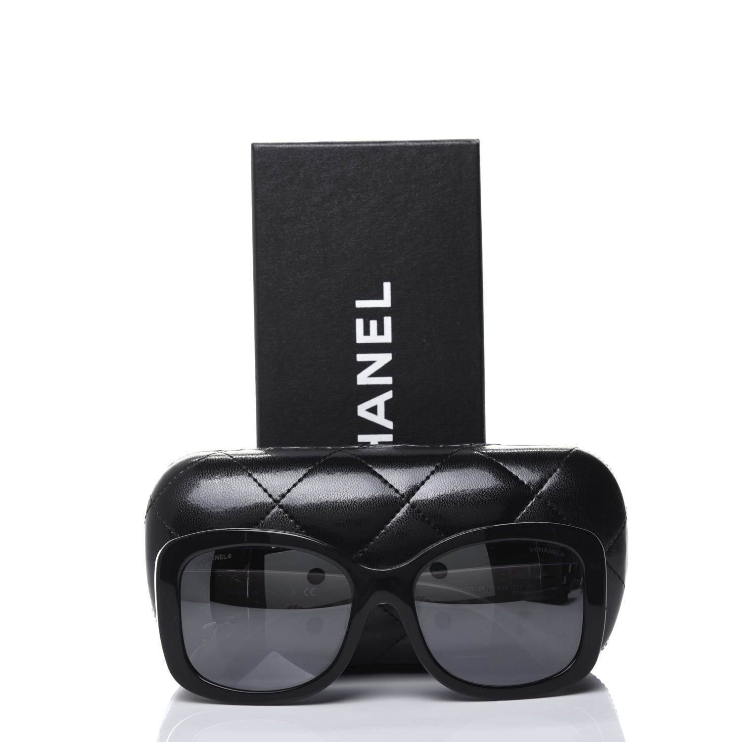 Chanel Acetate CC Sunglasses 5322 Black Beige 8 of 8