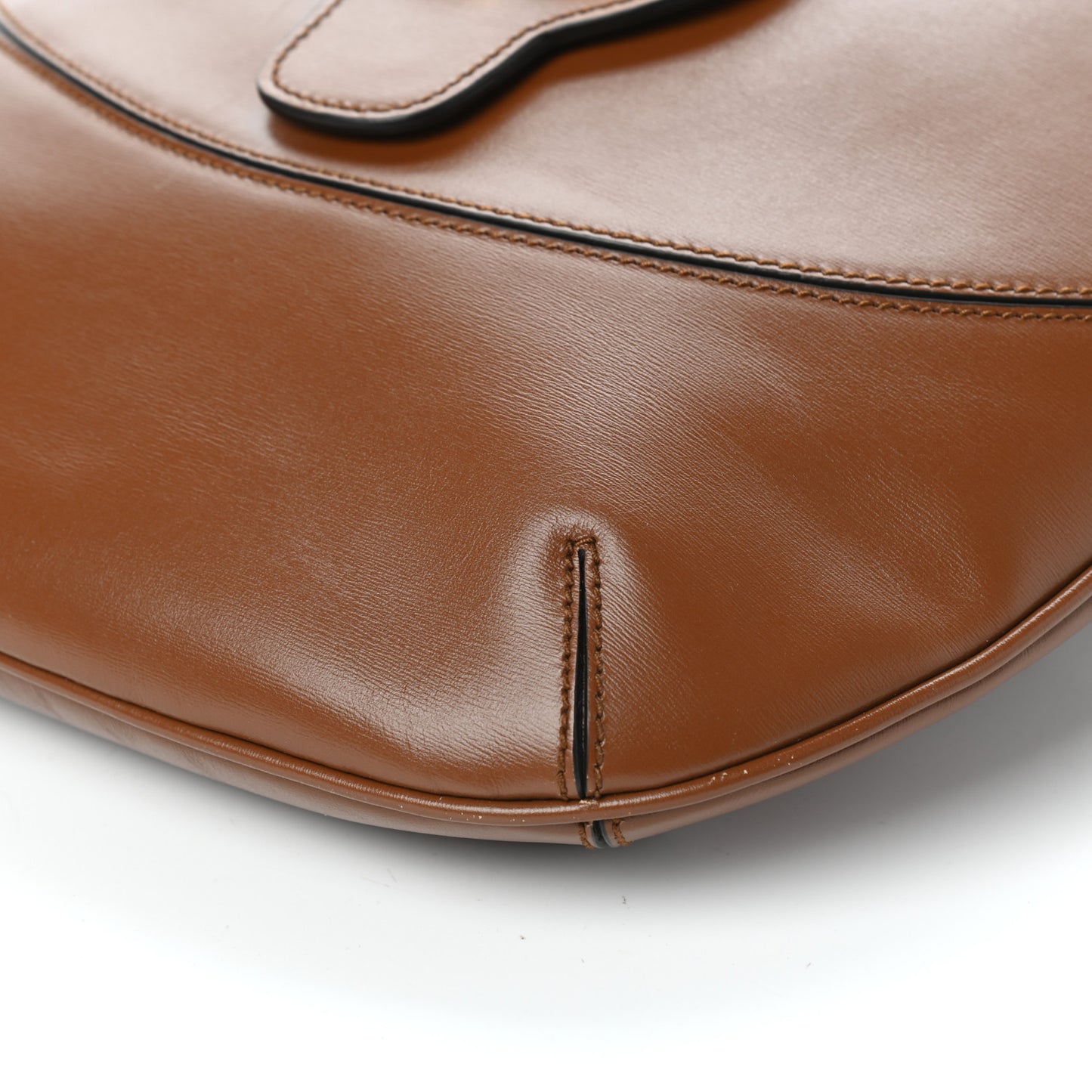 Boarded Plutone Calfskin Medium Arli Shoulder Bag Nocciola