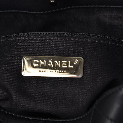 Chanel Calfskin Stitched Large Button Up Hobo Black 7 of 9