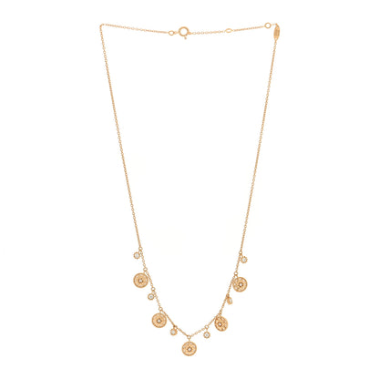 Christian Dior 18K Yellow Gold Diamond Mother of Pearl Rose Des Vents 5-Station Necklace 3 of 4