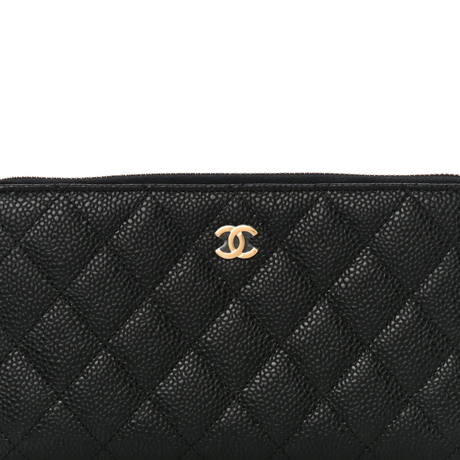 Chanel Caviar Quilted Large Gusset Zip Around Wallet Black 9 of 15