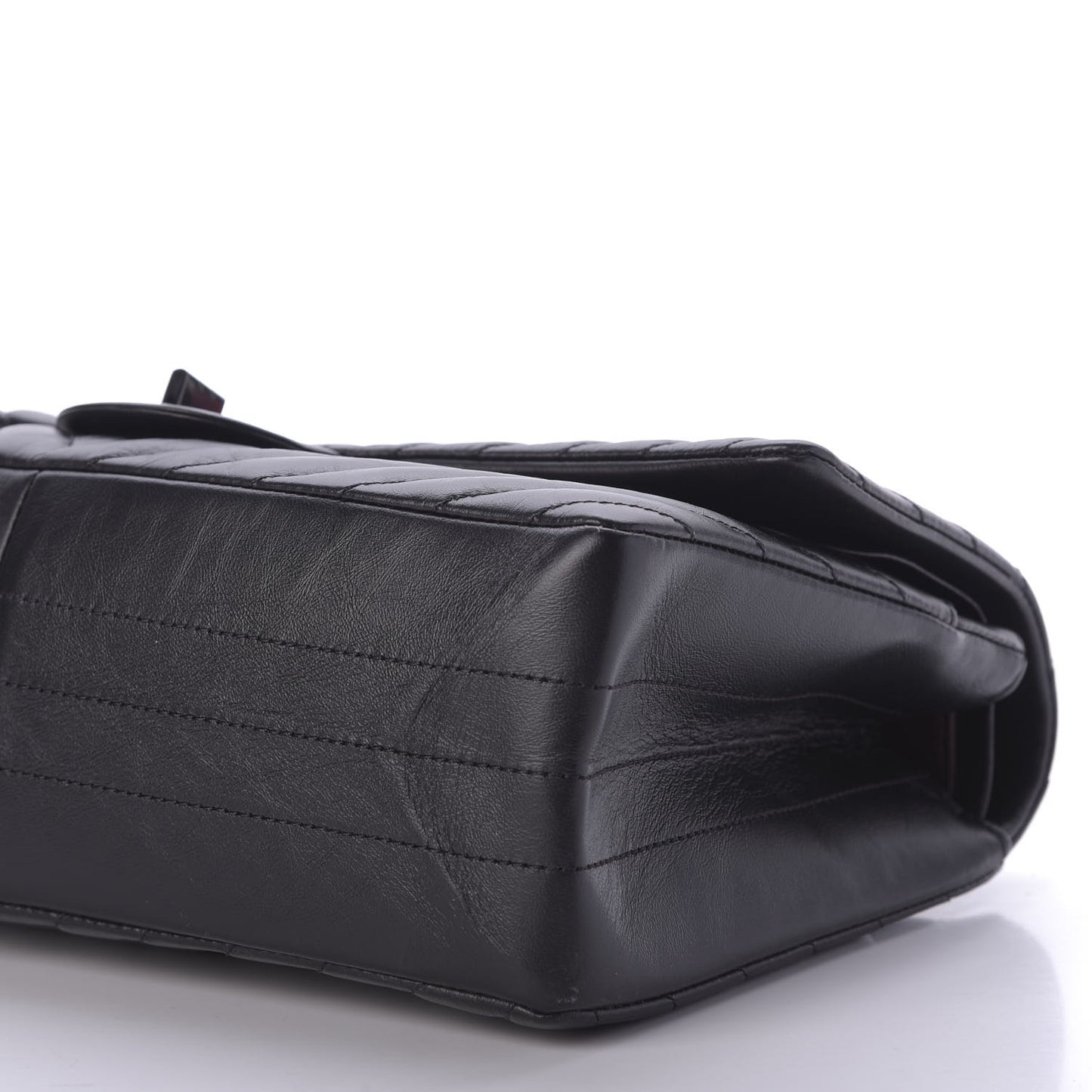 Aged Calfskin Chevron Quilted 2.55 Reissue 226 So Black