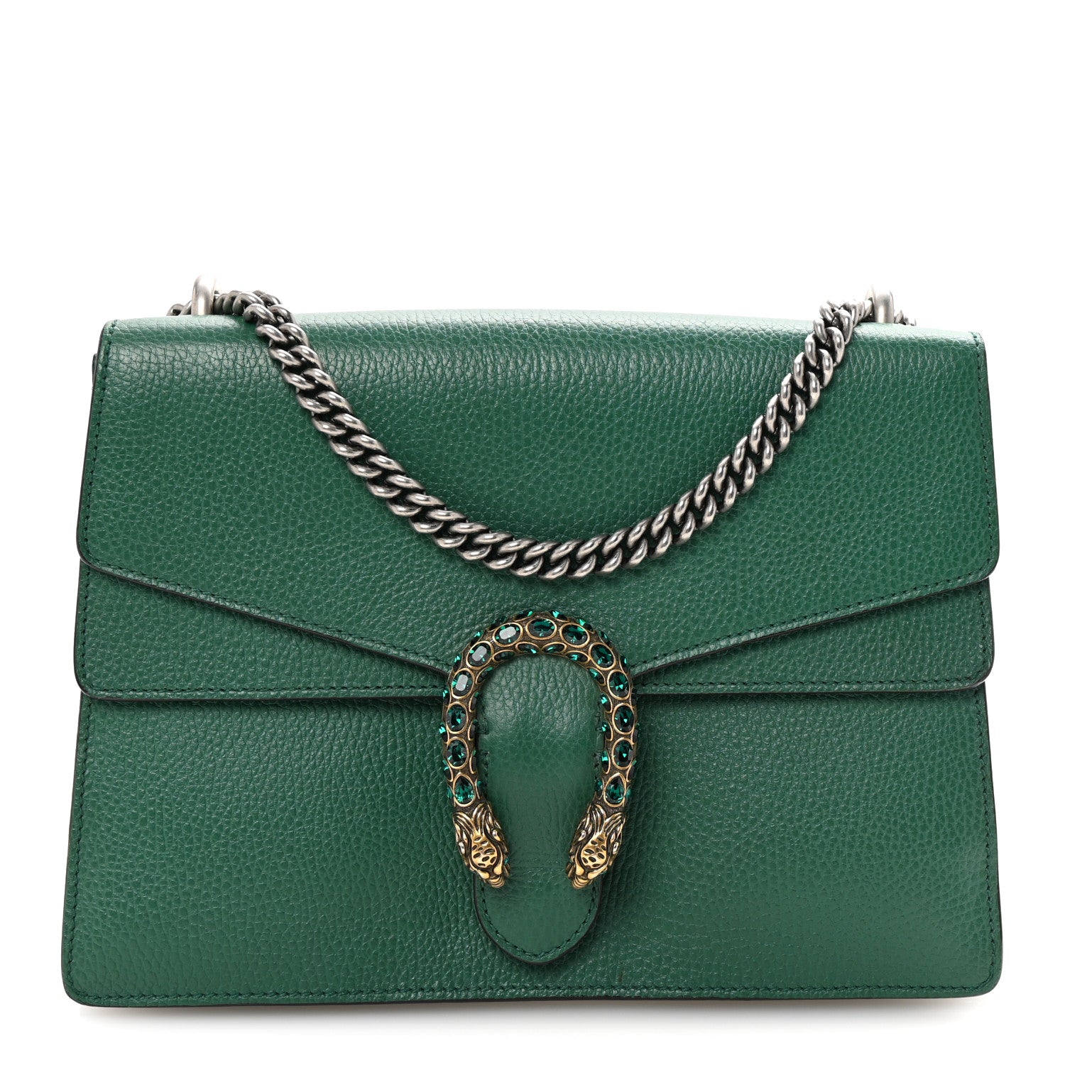 Gucci Dollar Calfskin Crystal Medium Dionysus Shoulder Bag Emerald 1 of 10