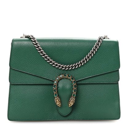 Gucci Dollar Calfskin Crystal Medium Dionysus Shoulder Bag Emerald 1 of 10