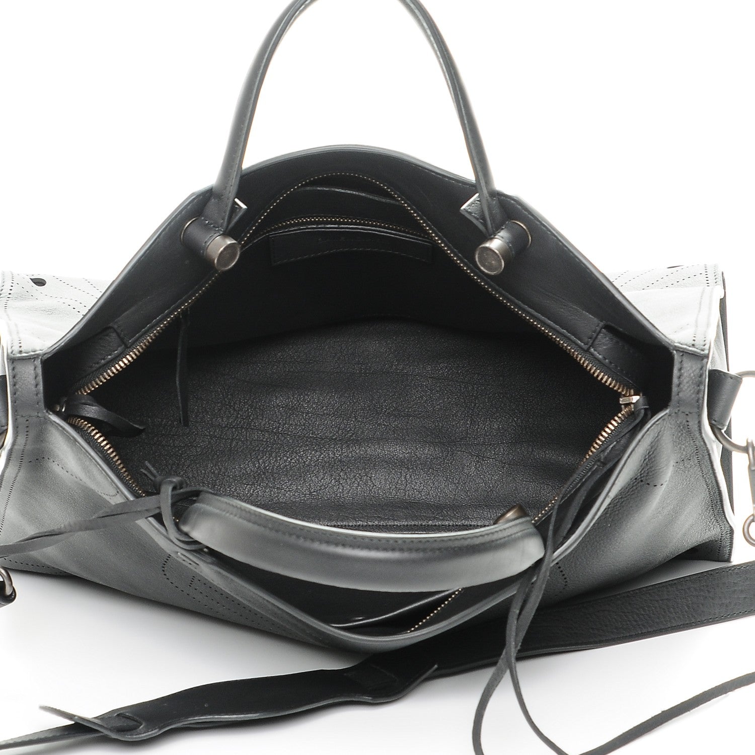 Balenciaga Veau Soyeux Perforated Blackout Hardware City Black 5 of 7