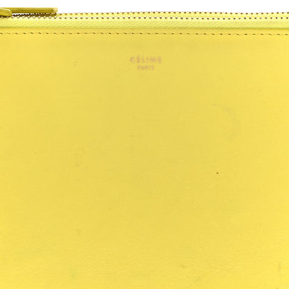 Celine Lambskin Small Trio Crossbody Bag Citron 9 of 17