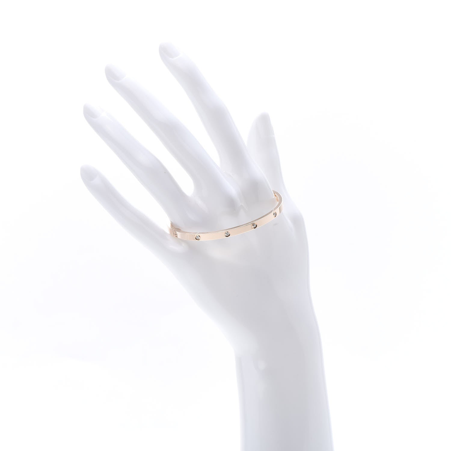 Cartier 18K Pink Gold 10 Diamond Small LOVE Bracelet 17 2 of 6