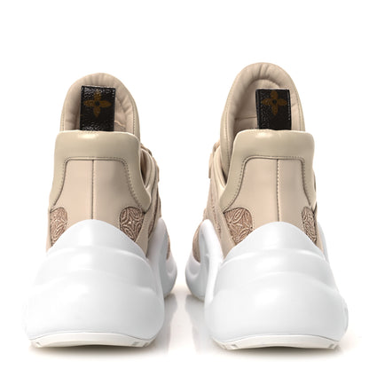 Louis Vuitton Fabric Embroidered Calfskin LV Archlight Sneakers 37 Nude 6 of 10
