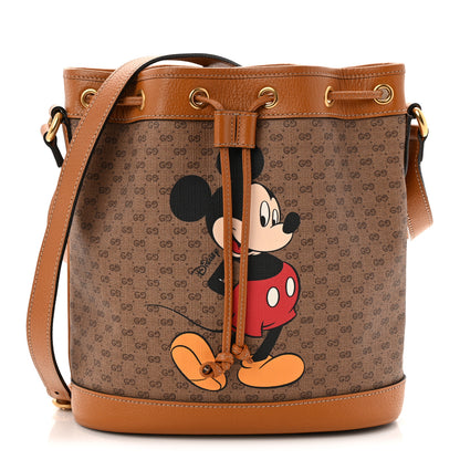 Gucci X DISNEY Mini Vintage GG Supreme Monogram Bucket Bag Beige Vintage Sun Oil 1 of 10