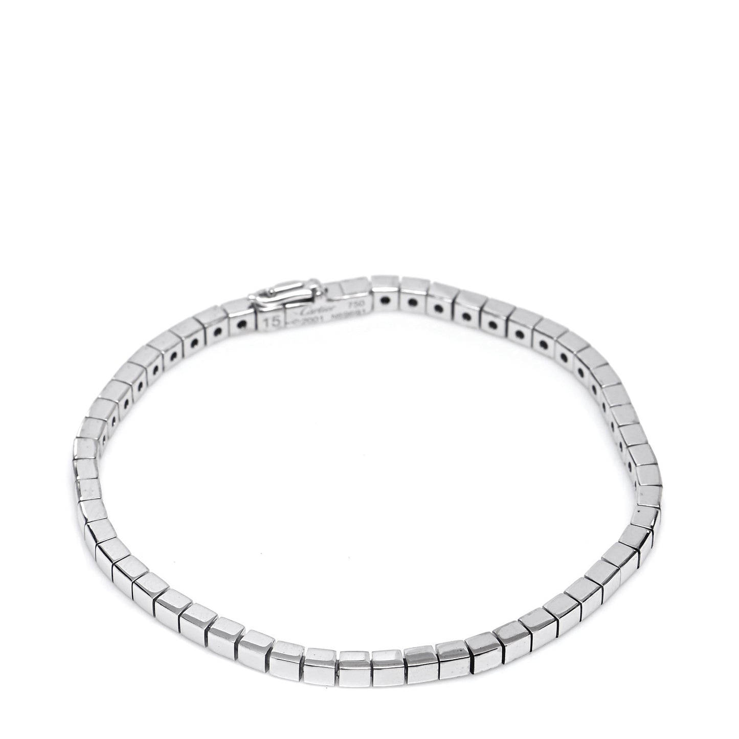 18K White Gold Lanieres Bracelet 15