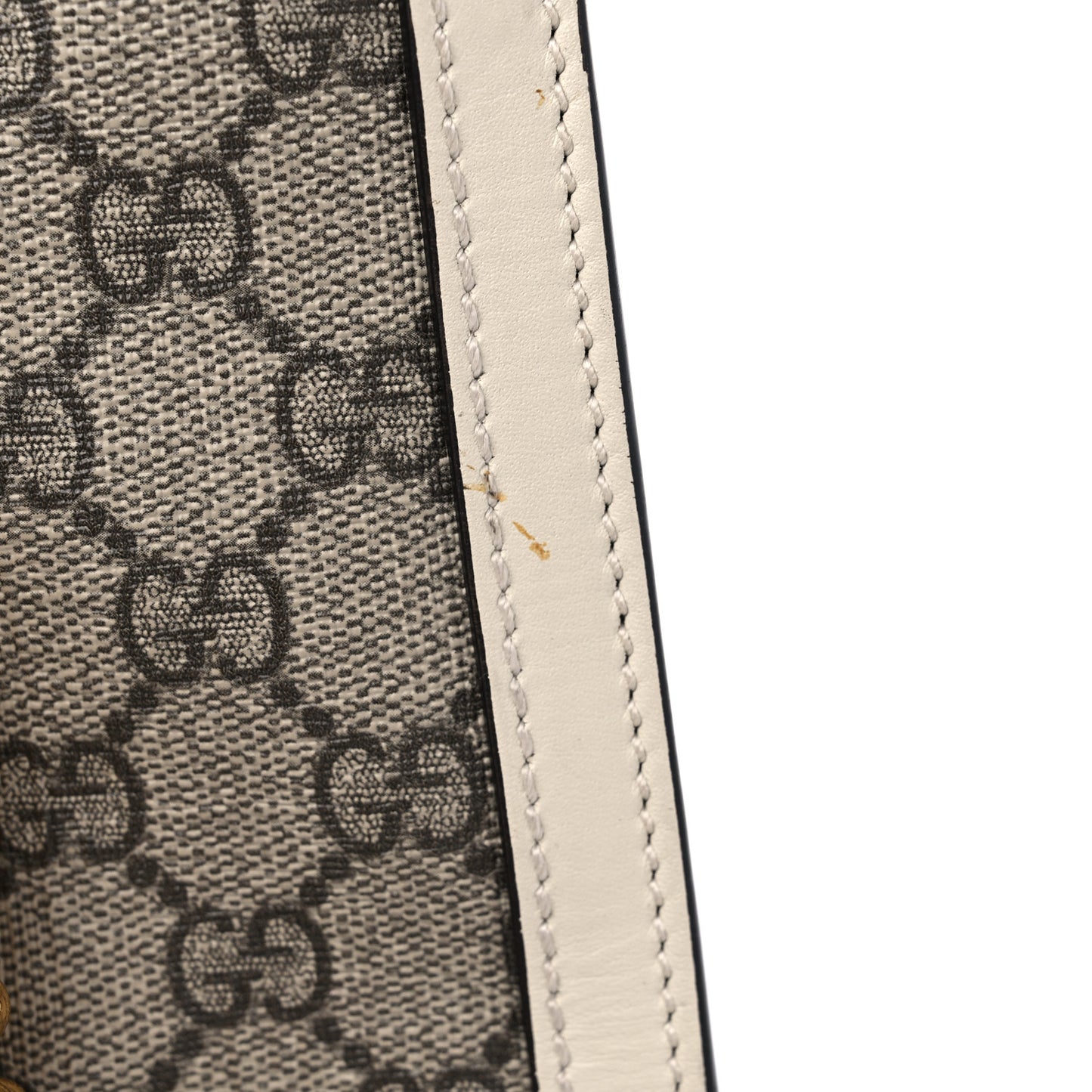 GG Supreme Monogram Medium Padlock Tote White
