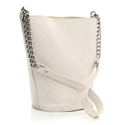 Chanel Aged Calfskin Stitched Shoulder Bag White 3 of 11