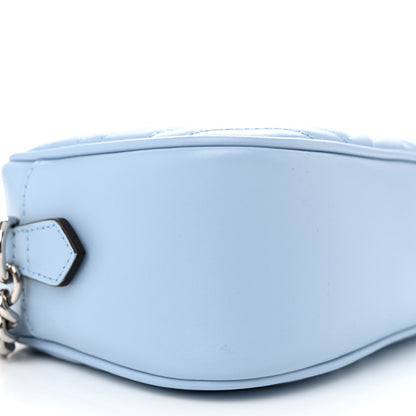 Gucci Calfskin Matelasse Small GG Marmont Chain Shoulder Bag Porcelain Light Blue 10 of 11