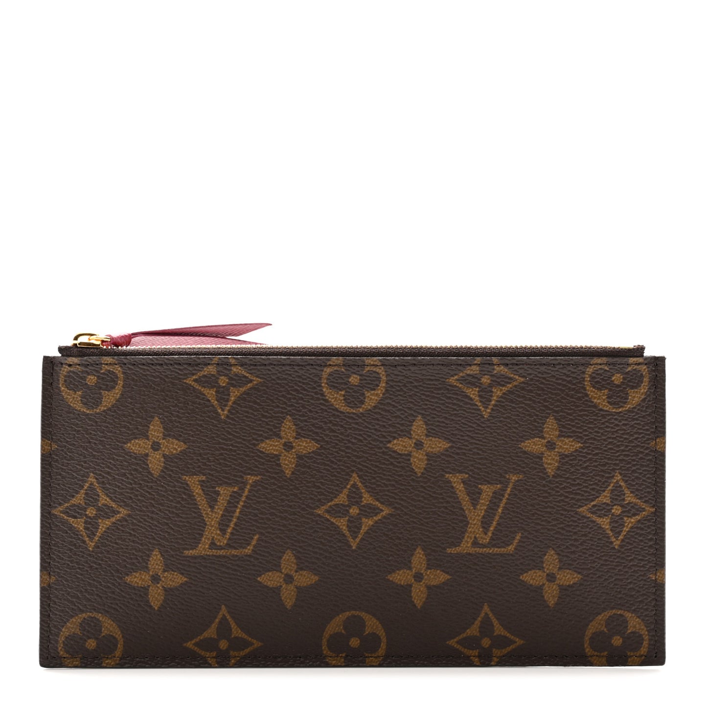 Monogram Felicie Chain Wallet Zippered Insert Fuchsia