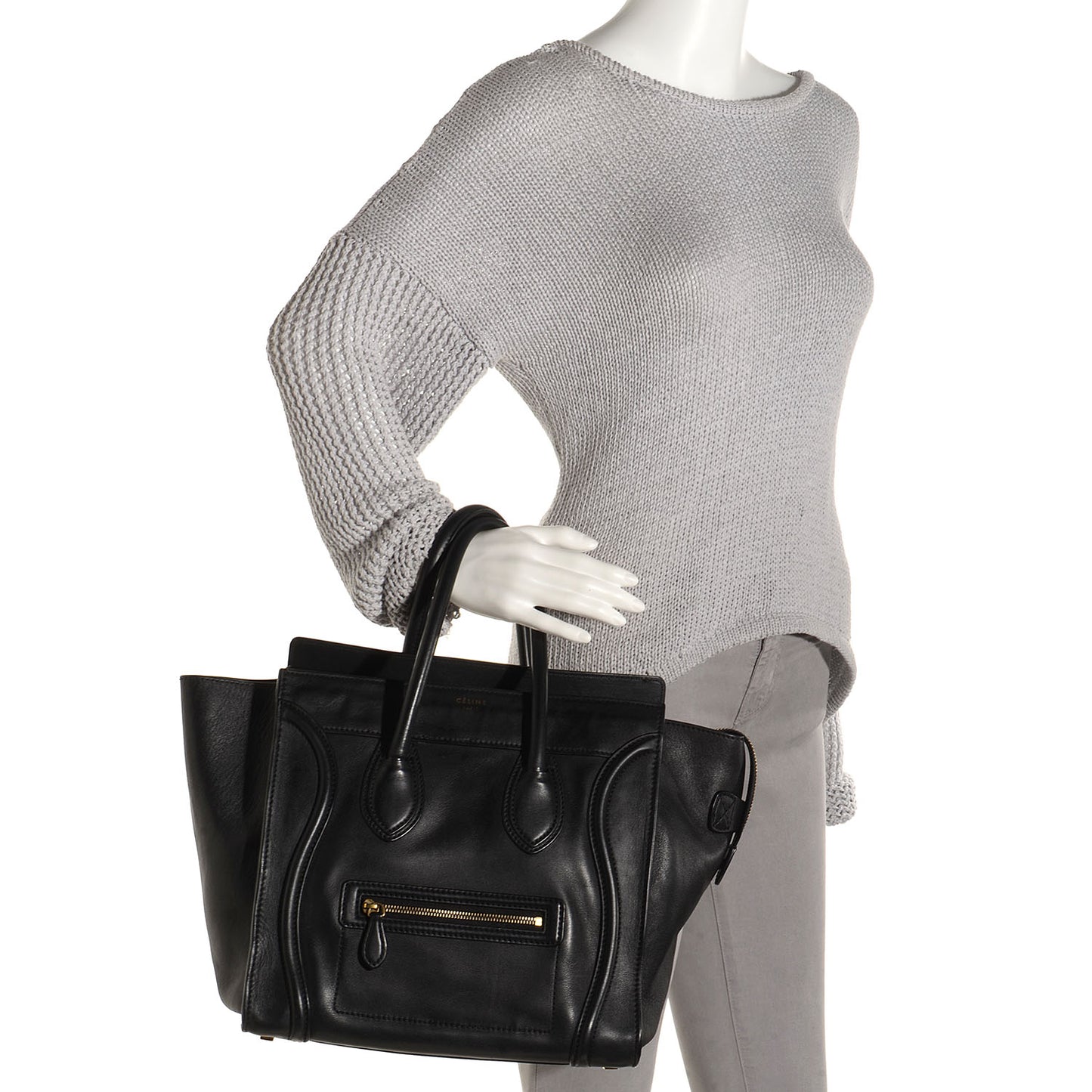 Smooth Calfskin Mini Luggage Black