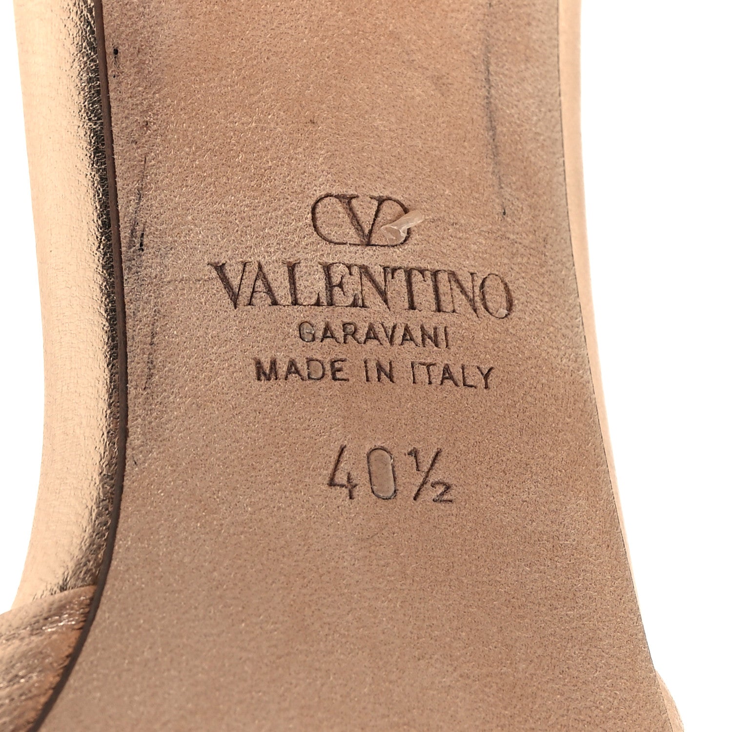 Valentino Garavani Metallic Nappa Crystal One Stud Ankle Strap 90mm Block Heel Pumps 40.5 Copper 7 of 8