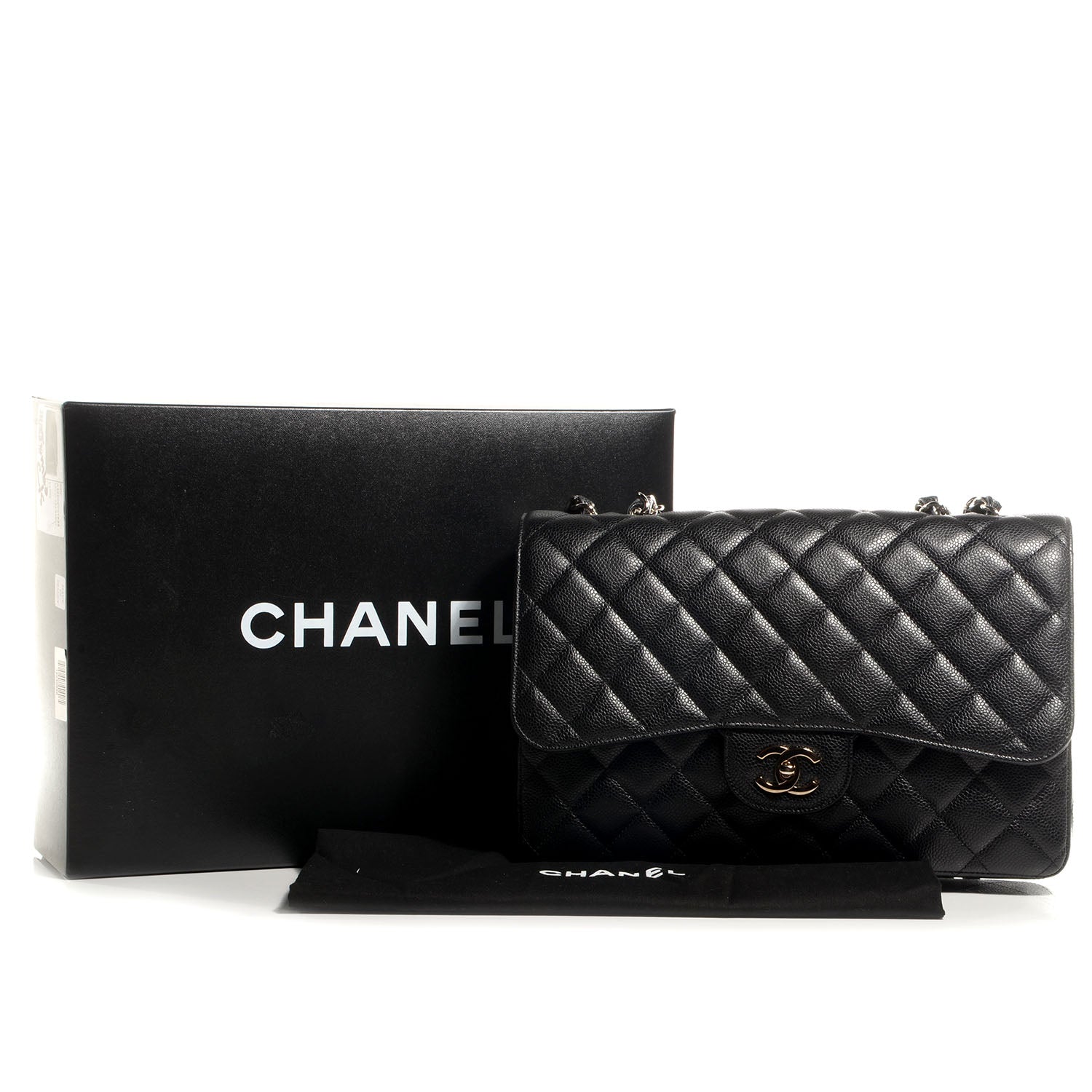 Chanel Caviar Jumbo Single Flap Black 4 of 8