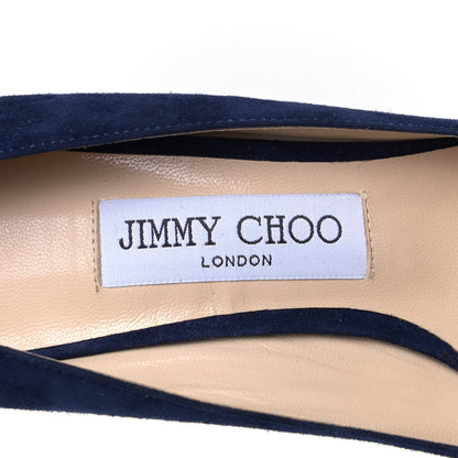 Jimmy Choo Suede Romy 85 Pumps 37 Navy 8 of 8