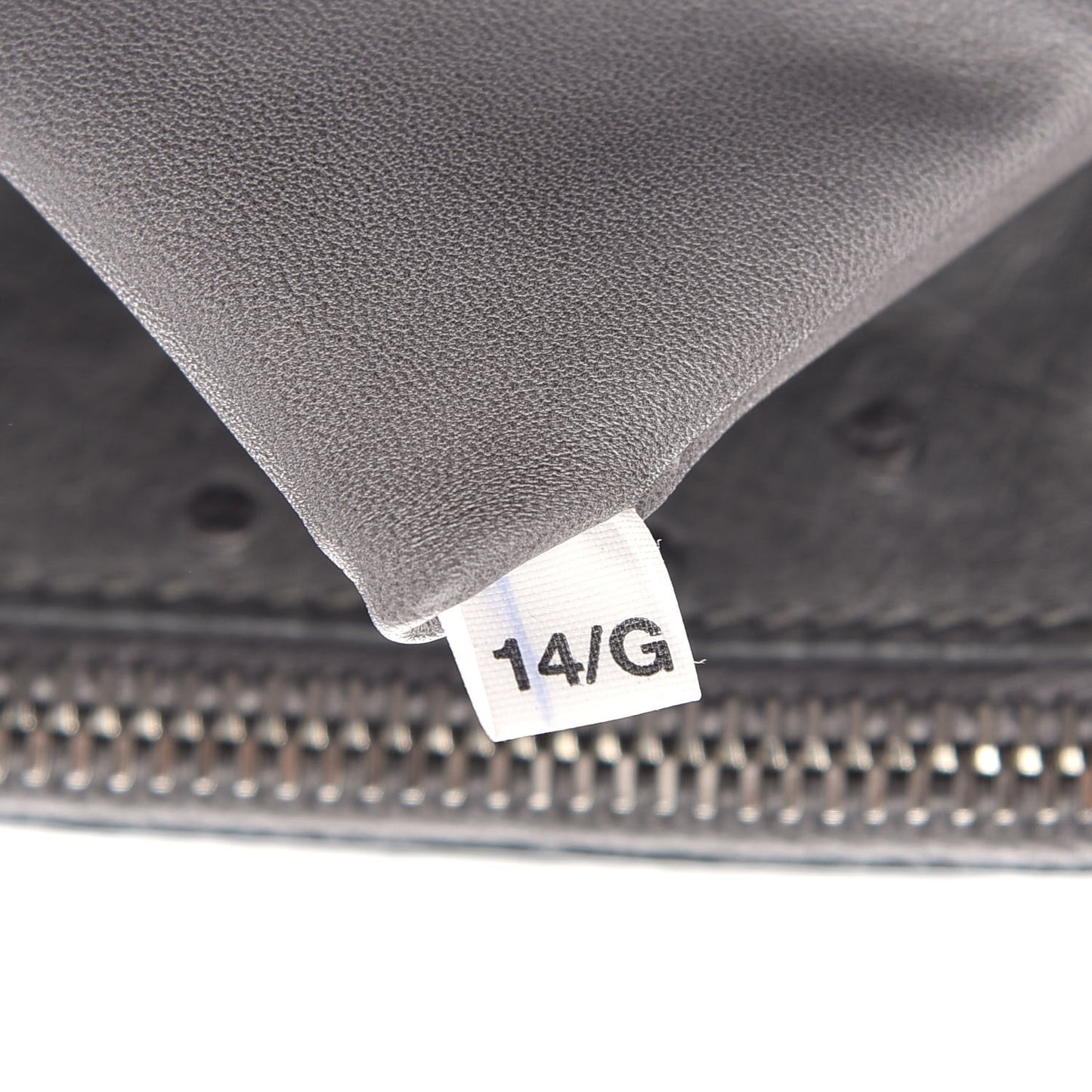 Ostrich Medium Galleria Double Zip Tote Grey
