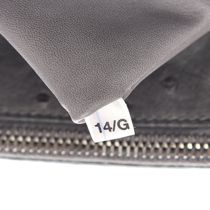 Prada Ostrich Medium Galleria Double Zip Tote Grey 7 of 10