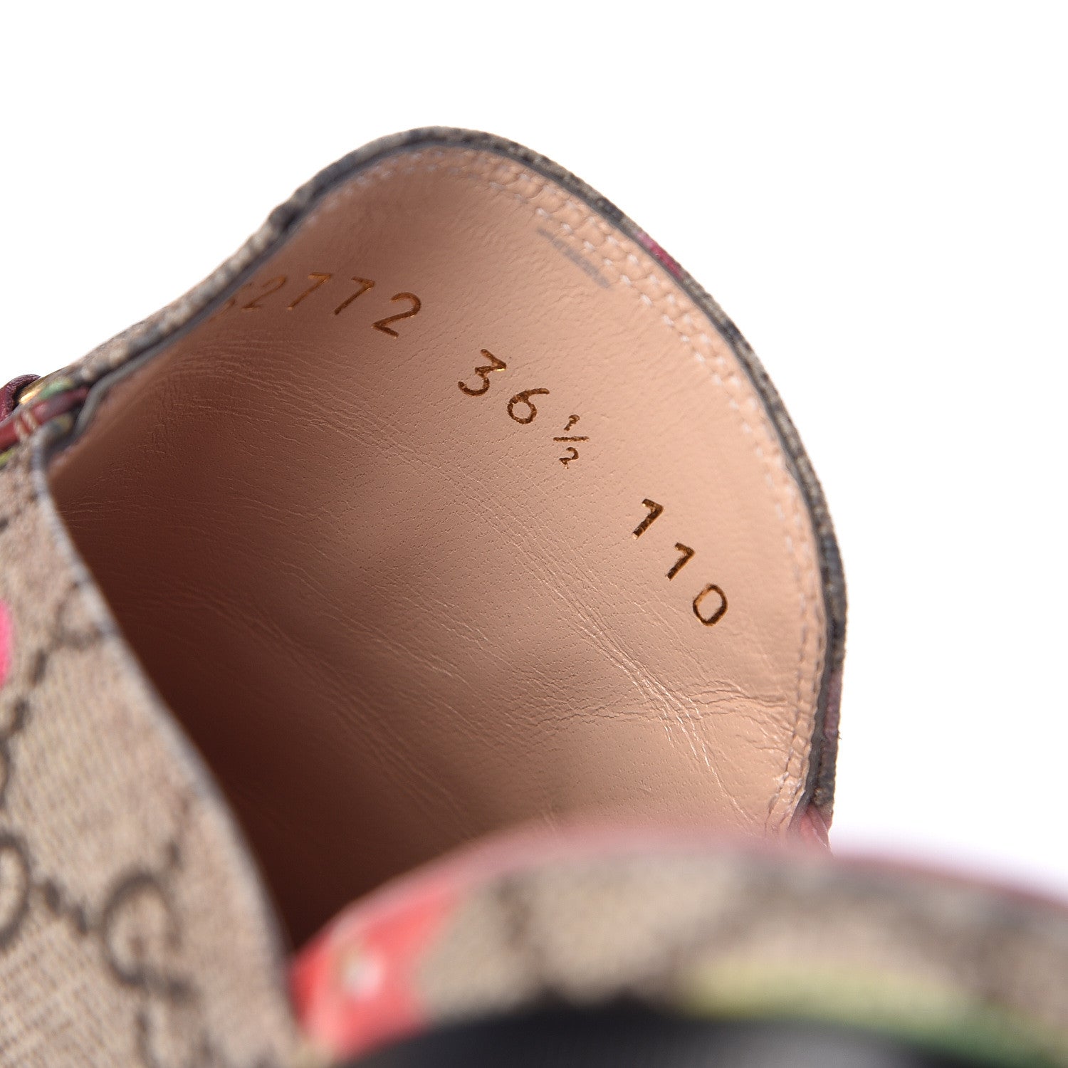 Gucci GG Supreme Monogram Blooms Womens Princetown Slippers 36.5 Beige Multicolor Dry Rose 9 of 11