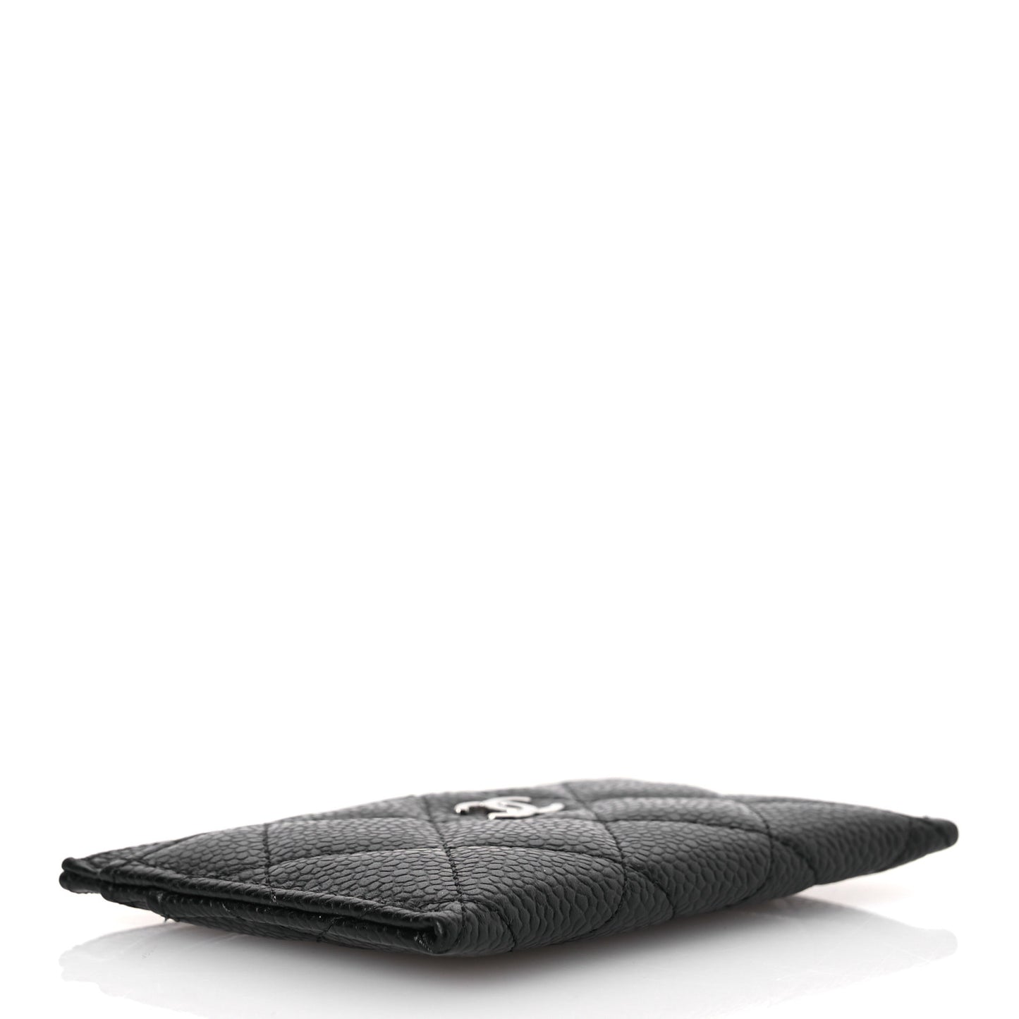Caviar Quilted Card Holder Black