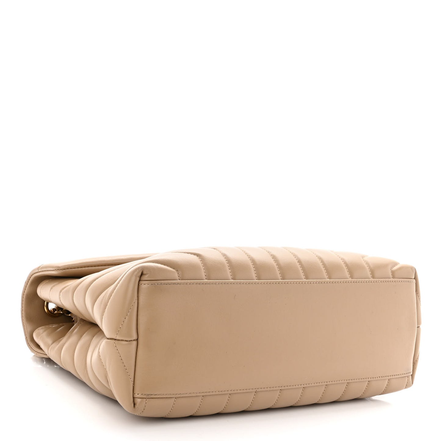 Calfskin Y Quilted Monogram Medium Loulou Chain Satchel Dark Beige