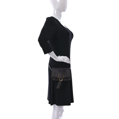 Chloe Shiny Calfskin Marcie Convertible Belt Bag Black Raisin 2 of 10