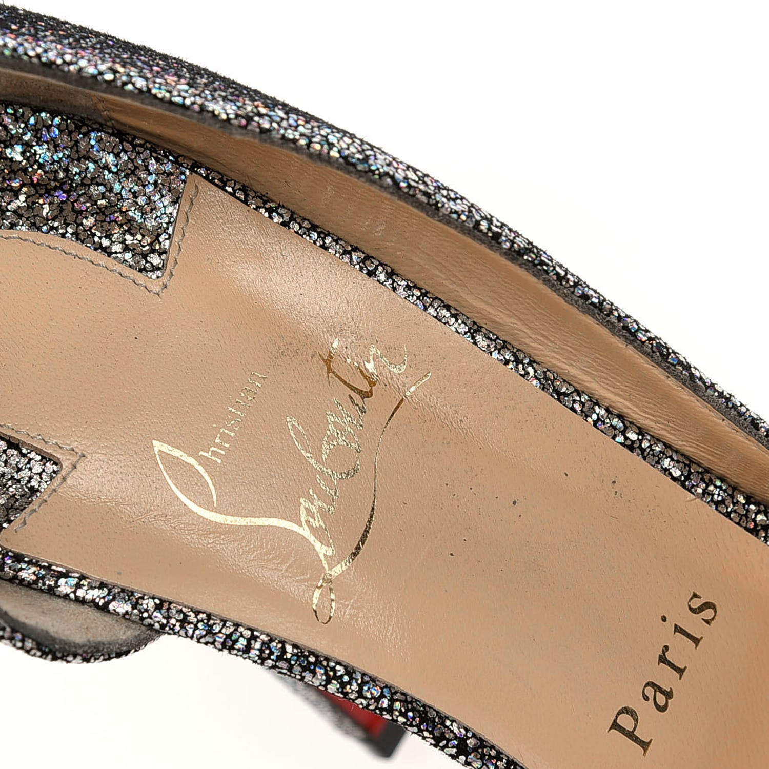 Christian Louboutin Nappa Mica Iriza 100 Pumps 39 Silver 6 of 6