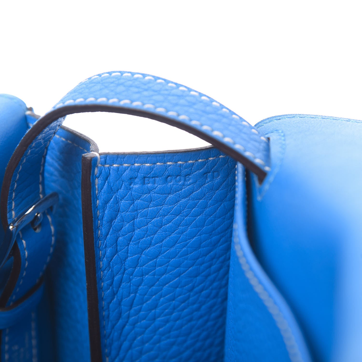 Hermes Taurillon Clemence Halzan 31 GM Bleu Hydra 8 of 11