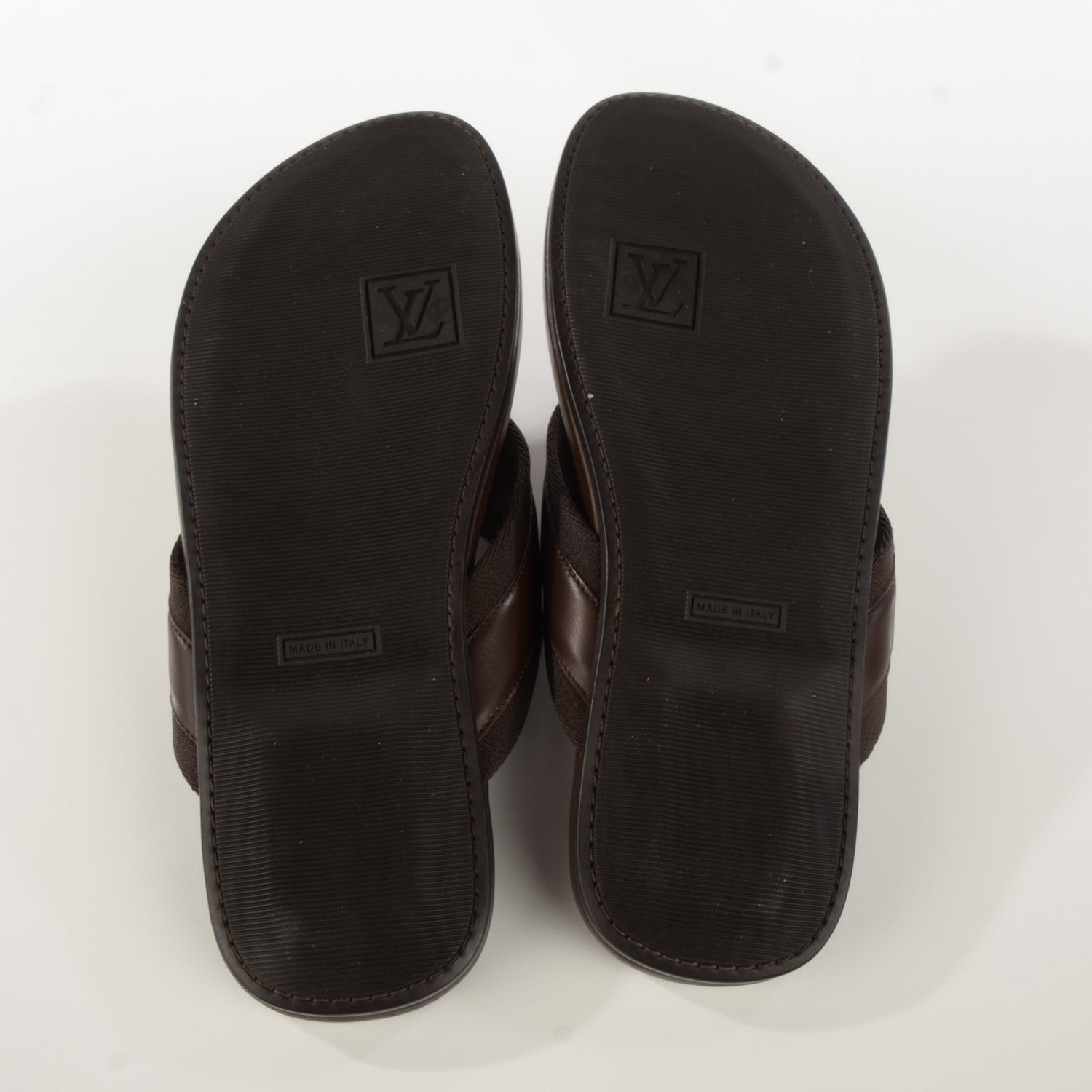 Louis Vuitton Leather Atoll Thong Sandals 38 Cacao 6 of 10