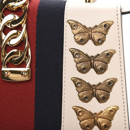 Gucci Calfskin Animal Studs Mini Sylvie Top Handle Bag White 10 of 10