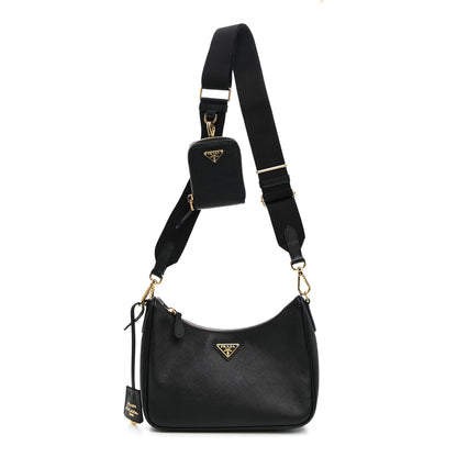 Prada Saffiano Lux Re-Edition 2005 Shoulder Bag Black 1 of 10