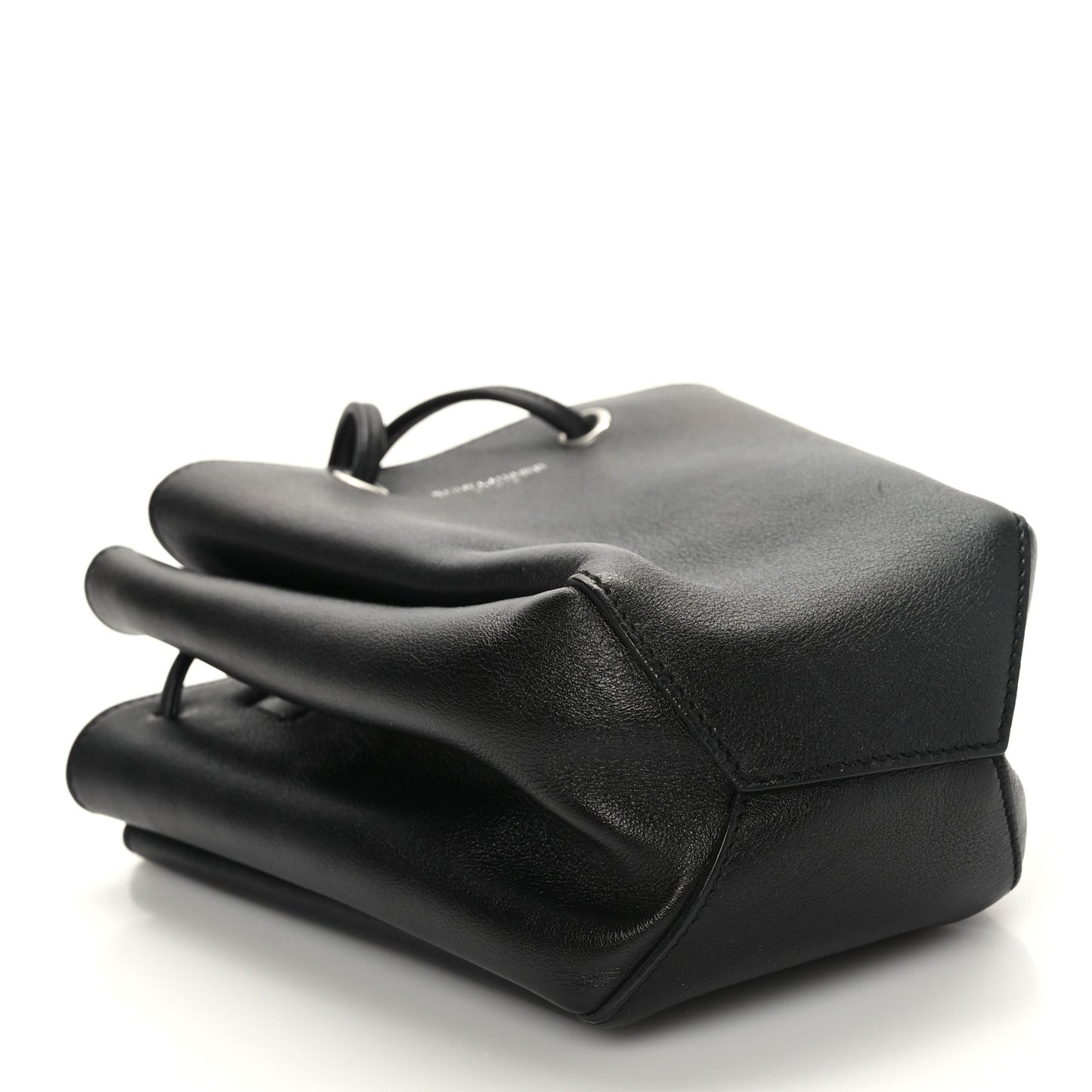 Calfskin Monogram Mini Bourse Bucket Bag Black