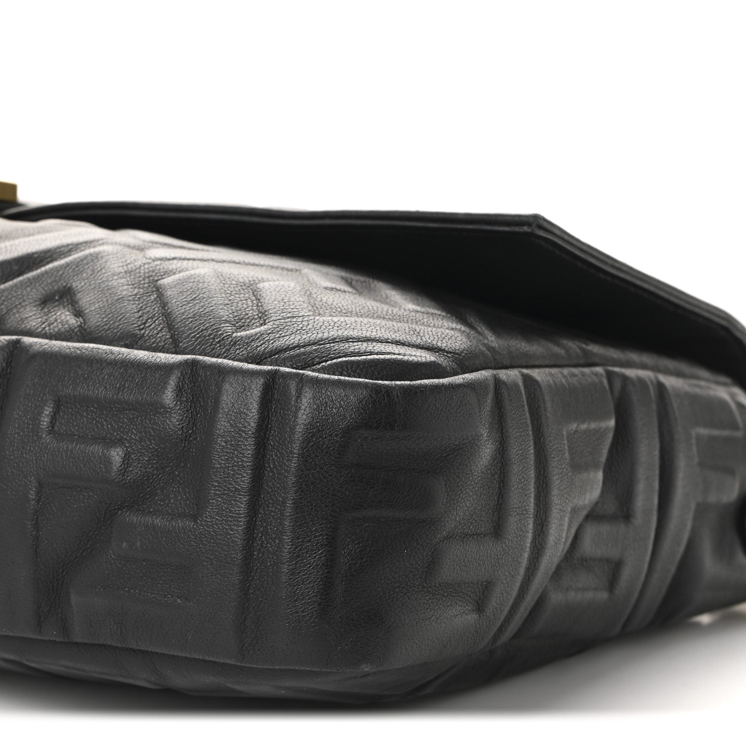 Fendi Nappa FF 1974 Embossed Large Baguette Black 10 of 10