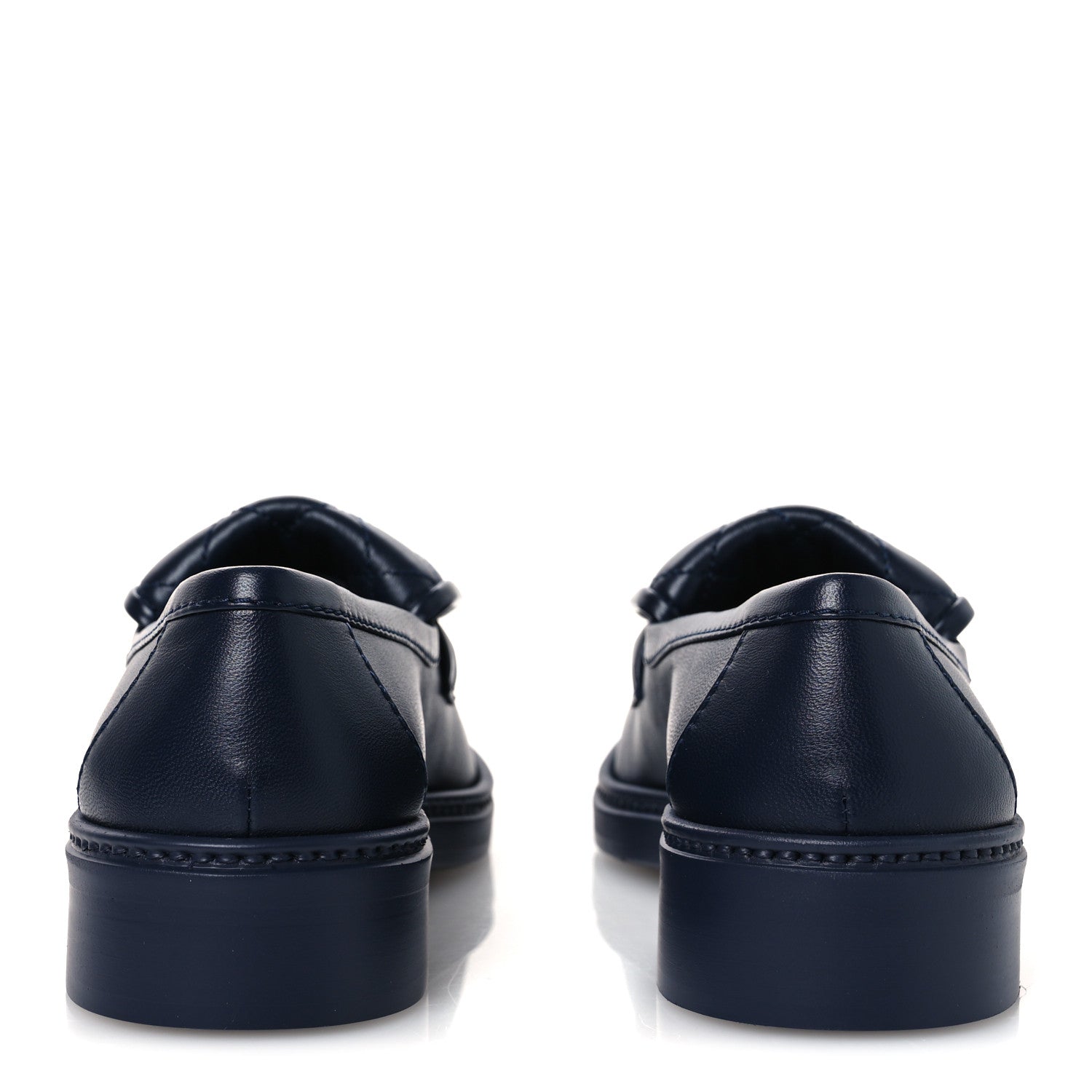 Chanel Lambskin Quilted CC Turnlock Loafers 36 Navy 6 of 11