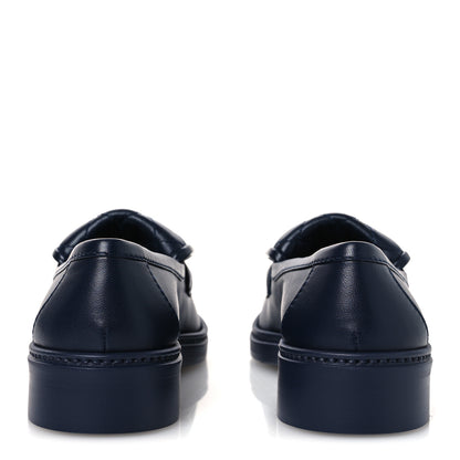 Chanel Lambskin Quilted CC Turnlock Loafers 36 Navy 6 of 11
