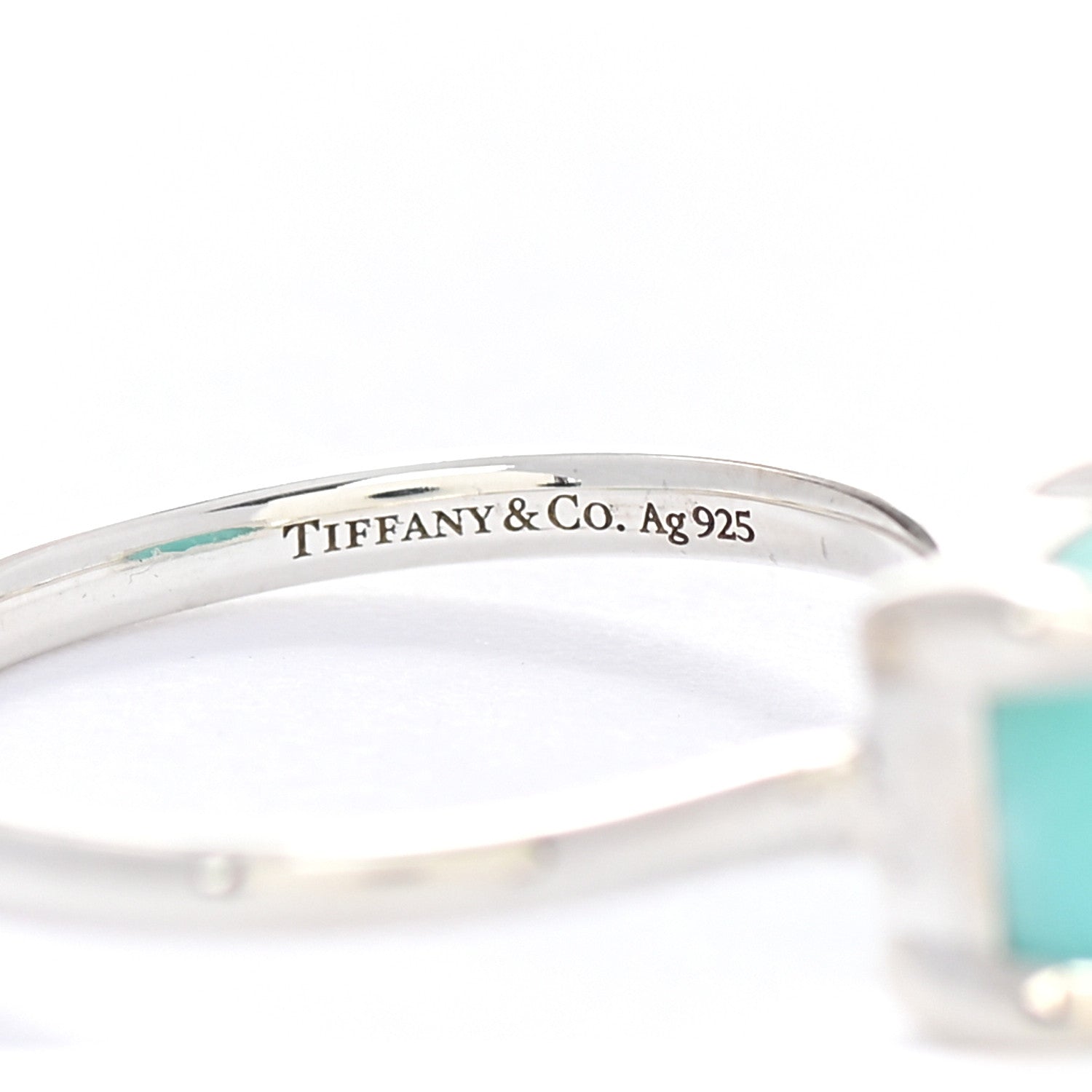 Tiffany Sterling Silver Amazonite Paloma Picasso Sugar Stacks Ring 52 6 4 of 6