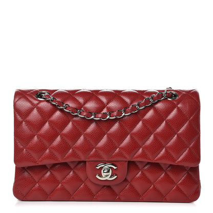 Chanel Caviar Quilted Medium Double Flap Dark Red 1 of 12