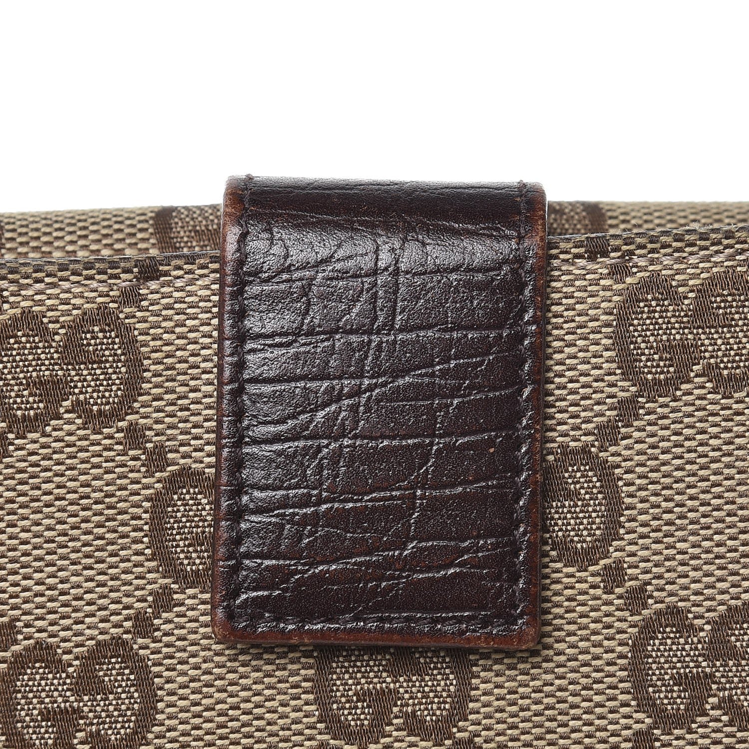 Gucci Monogram Web Hasler French Flap Wallet Brown 9 of 11