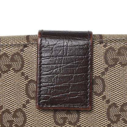 Gucci Monogram Web Hasler French Flap Wallet Brown 9 of 11