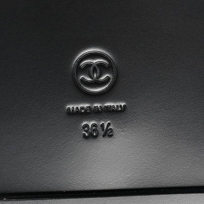 Chanel Grained Calfskin Velcro Dad Sandals 36.5 Black 6 of 9