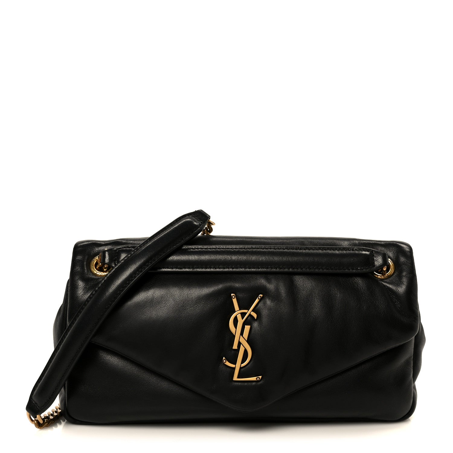 Saint Laurent Plunged Lambskin Calypso Black 1 of 11