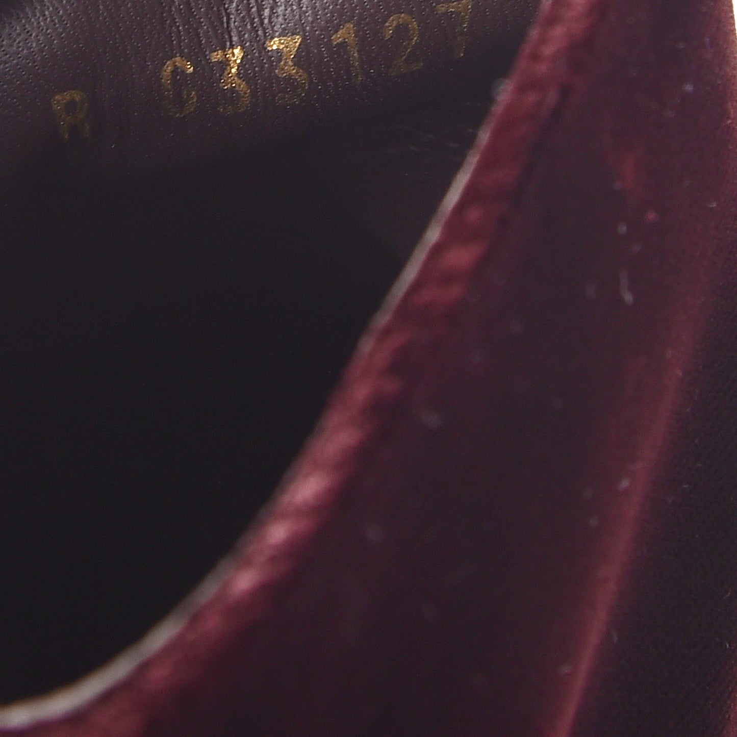 Velvet CC Lace Up Boots 39.5 Burgundy