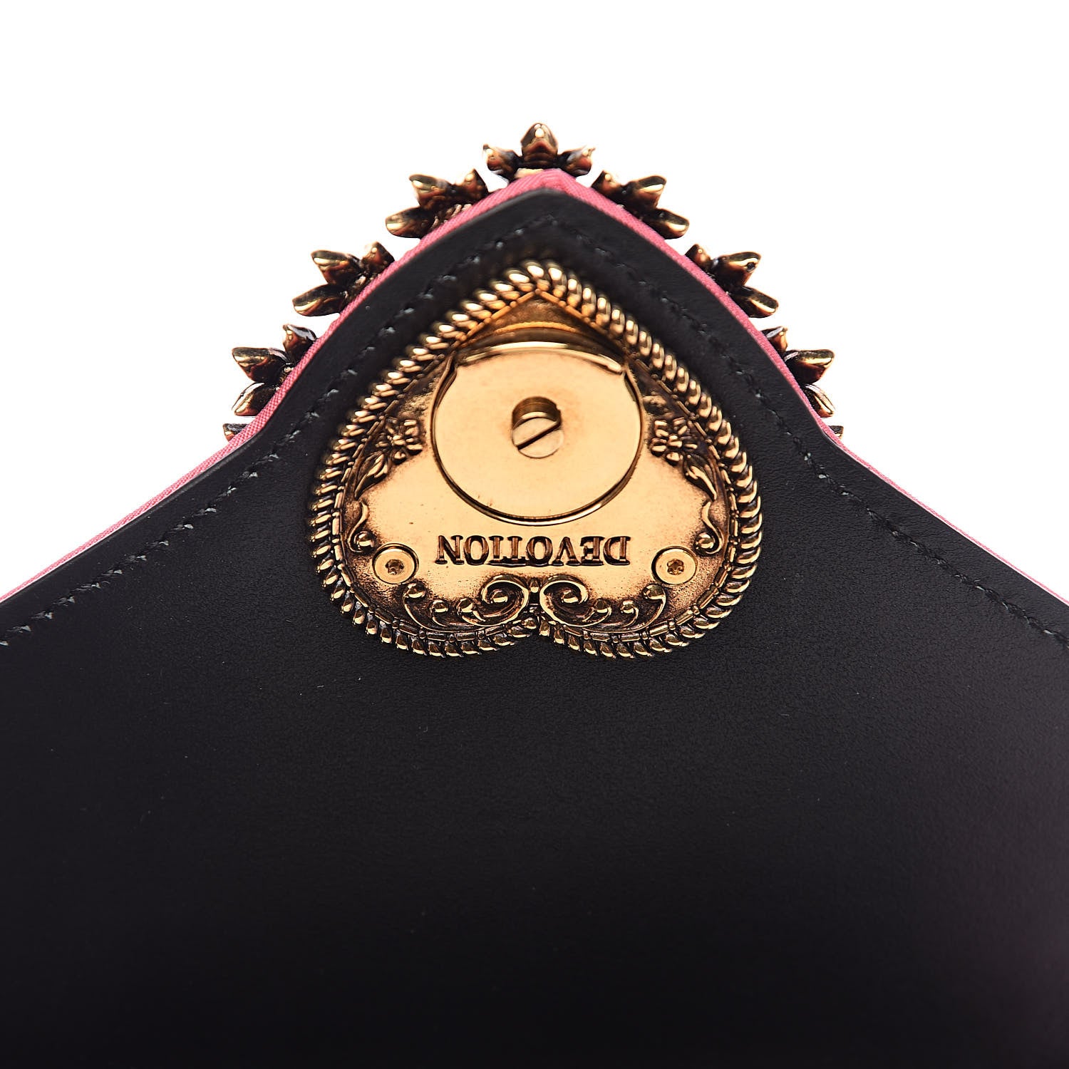 Dolce & Gabbana Silk Small Devotion Envelope Top Handle Bag Pink 7 of 13