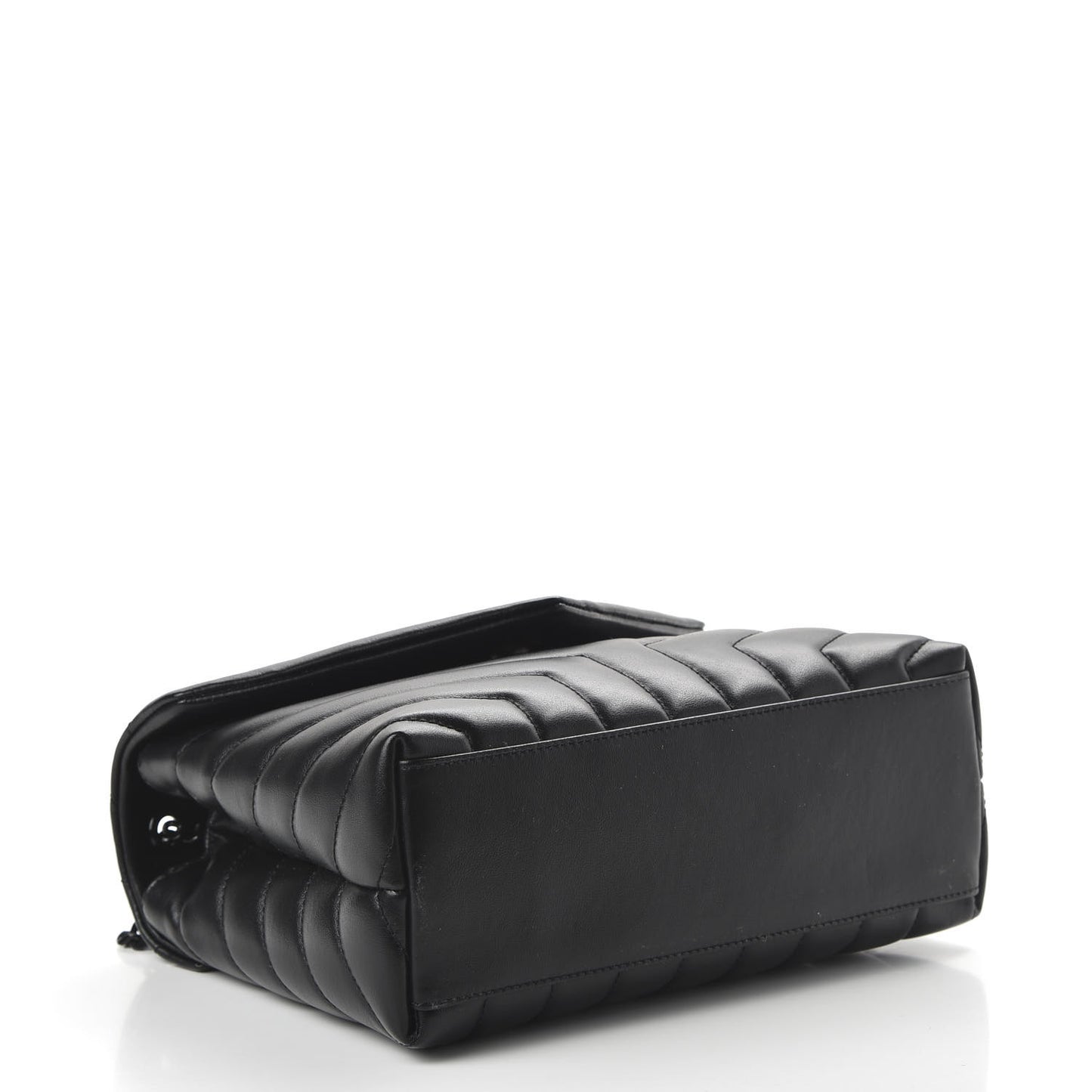 Calfskin Y Quilted Monogram Small Loulou Chain Satchel Black