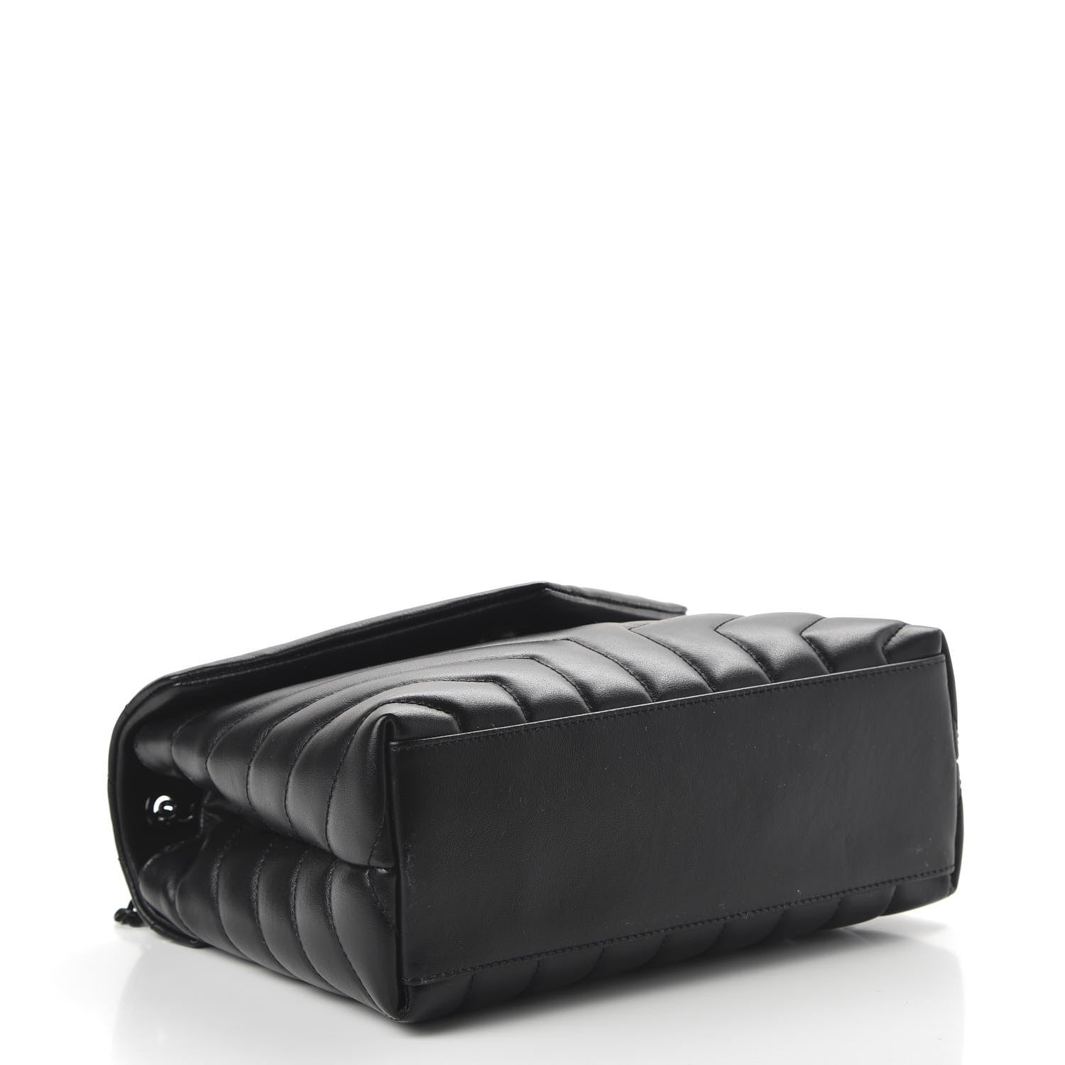 Saint Laurent Calfskin Y Quilted Monogram Small Loulou Chain Satchel Black 4 of 9