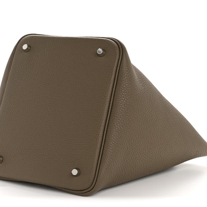 Hermes Taurillon Clemence Picotin Lock 22 MM Etoupe 10 of 12