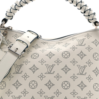 Louis Vuitton Mahina Beaubourg Hobo MM Snow Orage Blue 7 of 9